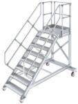 KRAUSE Мобилно алуминиево стълбище с платформа Krause, 1x8, наклон 45° (07827876) (07827876)