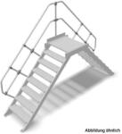KRAUSE Алуминиево стълбище с площадка Krause Crossover, 2x8, наклон 45° (07826077) (07826077)
