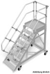 KRAUSE Мобилно алуминиево стълбище с платформа Krause, 1x8, наклон 60° (07828675) (07828675)