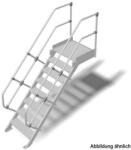 KRAUSE Алуминиево стълбище с площадка Krause, 1x8, наклон 45° (07824172) (07824172)