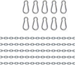 VIP Sling 5 db lánc és 10 db fém karabiner szett - Praktikus szerszámok kalandokhoz és barkácsoláshoz! - pajkospajtas