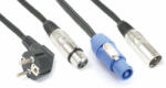 PD CONNEX CX03-15m AUDIO Jel& - 038; táp Kombikábel (XLR + Schuko + PowerCon)