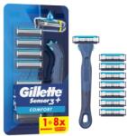 Gillette Sensor 3+ Kényelem Cserélhető Fejes Férfi Borotva Ergonomikus Markolattal és Borotvabetétel