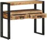 vidaXL Конзолна маса Кафяво 90 x 33 x 75 см Солидно мангово дърво (4102742)