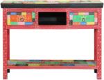 vidaXL Конзолна маса с чекмедже Многоцветен 100 x 30 x 77 см (4017567)