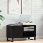 vidaXL Шкаф за грамофонни плочи Черния дъб 85 x 38 x 48 см (862898)