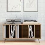 vidaXL Шкаф за грамофонни плочи Старо дърво 100 x 38 x 48 см (862902)