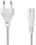 Nedis CEGL11040WT50 tápkábel IEC-320-C7, 2 x 0.75 mm, hossz 5m, fehér (CEGL11040WT50)