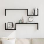 vidaXL Стенен рафт 2 бр. Черния дъб 100 x 15 x 20 см (862655)