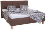 POHODA MARIA kárpitozott ágy tárolóval, matrac nélkül, 160x200 cm, barna 8590828931867 (PO0014)