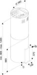 Tornado Hota tip Insula Tornado Tube Island 1200 (40) LED, 1 motor, inaltime 90-120 cm, 4 viteze, absorbtie 1200 m3/ora, Negru (33410) - imperios Hota