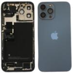  Apple iPhone 13 Pro Max középső keret akkufedéllel, hátlappal, kamera lencsével, akkumulátorral kék, Gyári Grade A