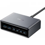 Anker Prime hálózati töltő, gyors töltő (200W, 3A, 2 x USB-A, 4 x USB-C) Fekete