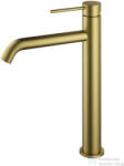 AREZZO design NOVA magasított mosdócsaptelep, szálcsiszolt arany AR-2102BG (AR-2102BG) - furdoszoba-szaniter