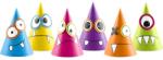 PartyDeco Szörny party sapkák 16cm 6db - PartyDeco (CPP9)