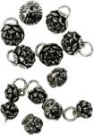  Charm Bijuterii Argint 925 Floare de Lotus - 13-15 x 8-10 mm