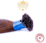 HairExtensionShop Prémium U-TIP Póthaj Középbarna Hőillesztéses Hajhosszabbításhoz 60cm (Szín #6) (VUT606)