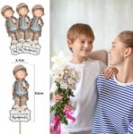  Nyomtatott dekorkarton - A világ legjobb anyukájának kisfiú 3db/csomag - kosarbolt