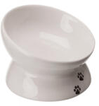 TRIXIE Castron Ceramic, Ridicat, Forma Ergonomica, Alb