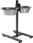 TRIXIE Stativ Reglabil Cu 2 Castroane Inox, 2x2.8 l/24 cm