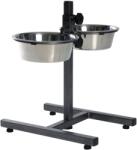 TRIXIE Stativ Reglabil Cu 2 Castroane Inox, 2x1.8 l/20 cm