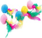 FaberPet Jucarie pisici minge cu pene 4cm