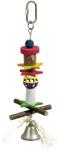 FLAMINGO Jucarie pentru pasari exotice Flamingo multicolora cu clopotel 32cm - bravapet