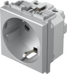 TEM Контакт шуко 2P+E 16A 2M, цвят Сребро мат, Modul - VM10ES (VM10ES)