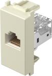 TEM Розетка RJ45 Cat. 5e UTP 1M, цвят Крем гланц, Modul - KM37IW (KM37IW)