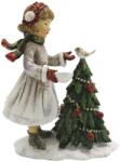 Clayre & Eef Figurina Fetita cu Brad din polirasina 9 cm x 5 m x 12 h (6PR2786deco)