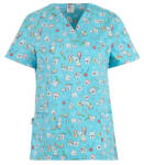 B-well Bluza medicala albastru deschis cu dintisori 2