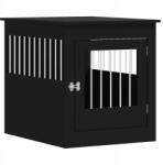 vidaXL Kutyafekhely, fekete, 64, 5x80x71 cm, anyaga dr (VX2838331)