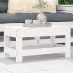 vidaXL Fehér tömör fenyőfa kerti lábzsámoly 62 x 30 x 32 cm (844894)