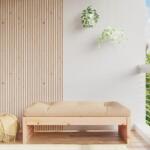 vidaXL Tömör fenyőfa kerti lábzsámoly párnával 120x80 cm (825751)