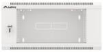Lanberg WFFA-5604-10S 19" 4U SZÉL: 570mm MÉLY: 600mm MAG: 277mm lapraszerelt üvegajtós szürke fali rack szekrény (WFFA-5604-10S)