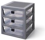 NHG LEGO 3 fiókos tároló, szürke (40950003) - bestbyte