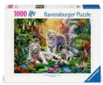 Ravensburger Puzzle 1000 db - Fehér tigriscsalád (12000886)
