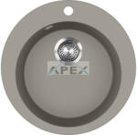 Evido Tondo kerek gránit mosogató, 505 mm, platina (442067) - webmuszaki