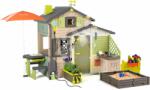 Smoby Căsuța Prietenilor cu echipare completă în culori natur Friends House Evo Playhouse Life Smoby extensibil cu set meteorologic (SM810251-2N) Casuta pentru copii
