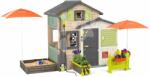 Smoby Căsuța Prietenilor pentru grădinari, în nuanțe naturale, Friends House Evo Playhouse Life Smoby cu set meteorologic detașabil (SM810251-2S) Casuta pentru copii