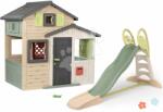 Smoby Set căsuța Prietenilor cu ușă mare și tobogan de 2, 3 metri Friends House Evo Playhouse Smoby extensibil cu apă (SM810206-2) Casuta pentru copii