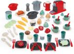 Ecoiffier Set de prânz cu alimente în cutie 100% Chef Écoiffier cu oale și aparat de cafea 70 de accesorii de la 18 luni (ECO12698) Bucatarie copii