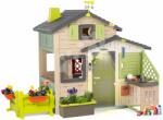 Smoby Căsuța Prietenilor cu bucătărie și kit meteorologic Friends House Evo Playhouse Life Smoby din culori naturale, expandabilă (SM810251-2Z) Casuta pentru copii