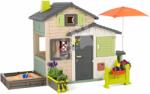 Smoby Casă a Prietenilor cu grădină mare Friends House Evo Playhouse Life Smoby în culori naturale extensibile (SM810251-Y) Casuta pentru copii