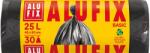 Alufix Szemeteszsák, 25 l, 30 db, 44x50 cm, 8 , ALUFIX Economy , fekete (KHT1268)