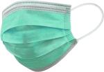 Mercator opero® type II 3-rétegű nem szőtt textil anyagú, gumis sebészi-műtős arcmaszk - Zöld - 50 db - Felnőtt