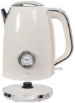 SILVA Schneider Ceainic Retro Style - Nostalgia 170, 1850-2200 Watt, 1, 7 litri, carcasa din otel inoxidabil, indicator de nivel al apei, indicator de temperatura a apei, oprire automata, wireless 360deg, parte a ser Fierbator