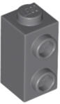LEGO® Alkatrészek (Pick a Brick) Sötét kékesszürke 1x2 Módosított Elem Oldalán Két Bütyökkel 6228923 (6228923)