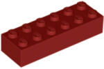 LEGO® Alkatrészek (Pick a Brick) Sötét piros 1X2X6 Elem 6089268 (6089268)