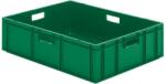 LA-KA-PE Cutie stivuibila LA-KA-PE TK800/210-0 800x600x210mm verde cu maner (TK800/210-0GRUEN) - constructii-mag